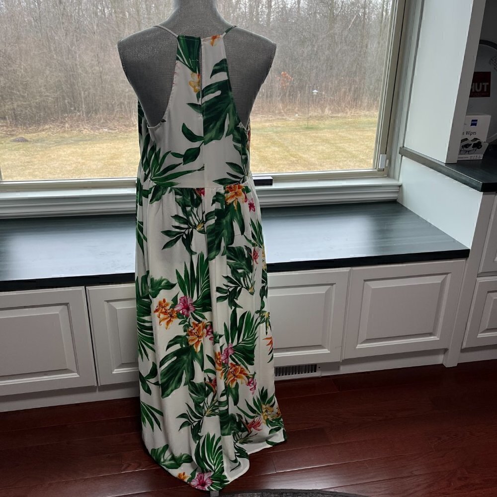 Gibson White Floral Dress NWOT Size M - Picture 3 of 3